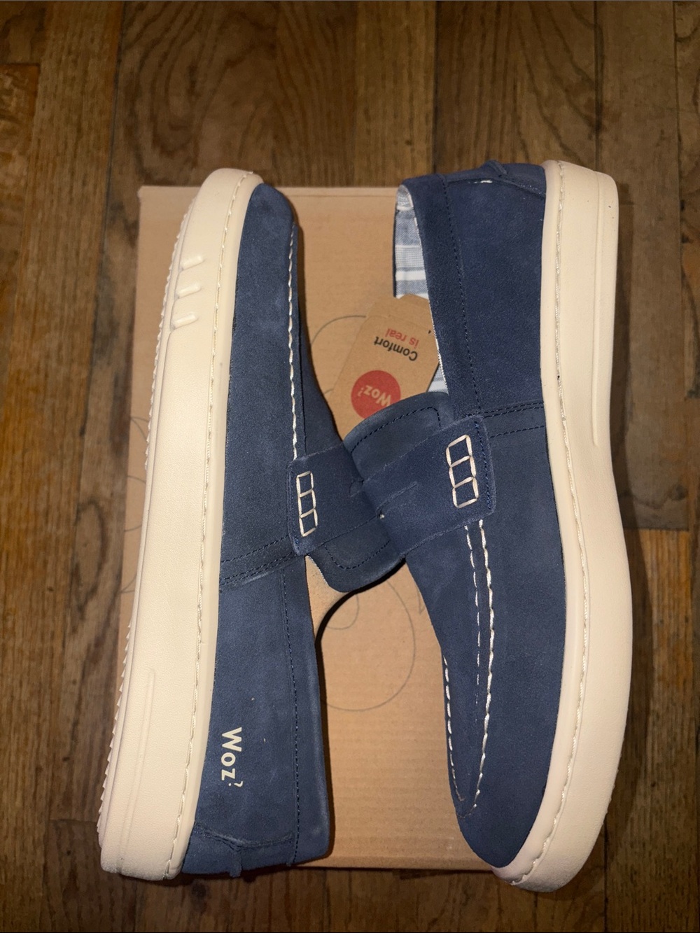 Woz? Navy Suede Slip-On Men's Shoes